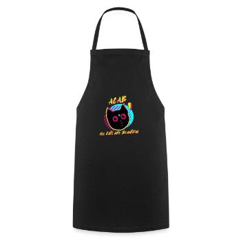 All Cats are Beautiful - Cooking Apron - black - Front - AI Model Male 185 dark (185cm)