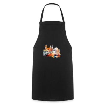 Madrid est la capitale dynamique de l’Espagne - Tablier de cuisine - noir - Devant - AI Model Male 185 dark (185cm)