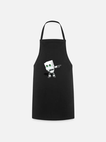 Dabbing Chibi Roboter - Kochschürze - Schwarz