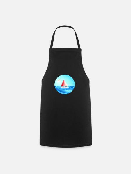 Segeln Segelsport Segelboot Segler Segelschiff - Kochschürze - Schwarz