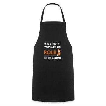 Il faut toujours un Roux de secours - Tablier de cuisine - noir - Devant - AI Model Male 185 dark (185cm)