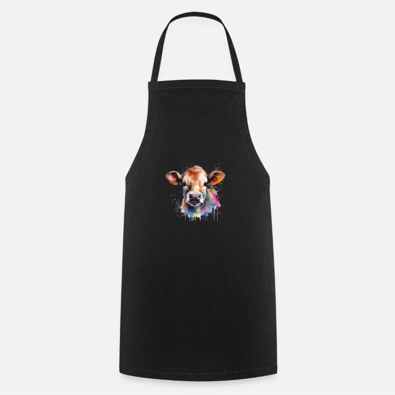 calf - Cooking Apron - black