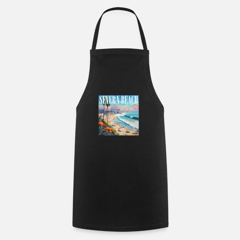 Severn Beach - Cooking Apron - black