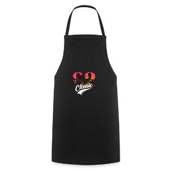 Vintage 1982-82nd Birthday - Cooking Apron - black - Front - AI Model Male 185 dark (185cm)
