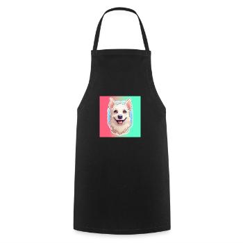 Dog Caricature 10 - Cooking Apron - black - Front - AI Model Male 185 dark (185cm)