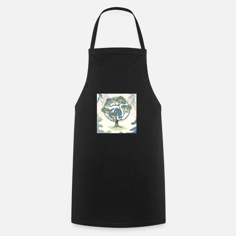 The World Tree - Nature Conservation & Environmental Protection - Cooking Apron - black