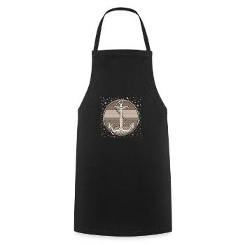 Anchor - Cooking Apron - black - Front - AI Model Male 185 dark (185cm)