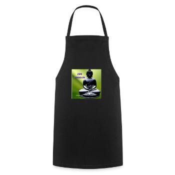 zen shaolin - Tablier de cuisine - noir - Devant - AI Model Male 185 dark (185cm)