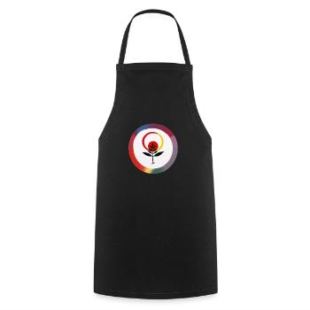 Zen Circle Plant: A Colorful and Tranquil - Cooking Apron - black - Front - AI Model Male 185 dark (185cm)
