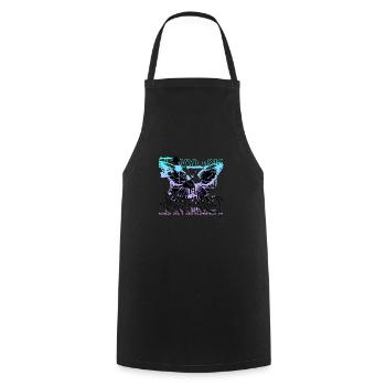 Colorful Butterfly Flowers Colorful Insect Dream Dream - Cooking Apron - black - Front - AI Model Male 185 dark (185cm)