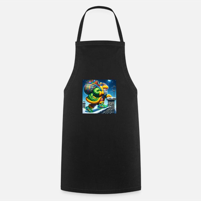 Défi sportif de la cheminée du Père Noël ! - Tablier de cuisine - noir