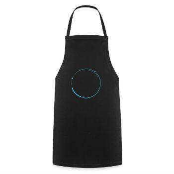 Kreis mit Sterne Vectorgraphic - Kochschürze - Schwarz - Vorne - AI Model Male 185 dark (185cm)