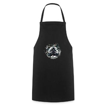 Shadow Ronin: Mystic Warrior - Cooking Apron - black - Front - AI Model Male 185 dark (185cm)