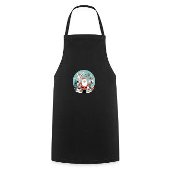 The magic of Christmas - Cooking Apron - black - Front - AI Model Male 185 dark (185cm)