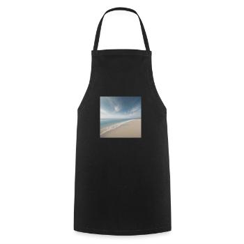 Beach Motiv - Kochschürze - Schwarz - Vorne - AI Model Male 185 dark (185cm)