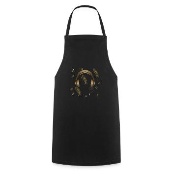 Écouteur - Tablier de cuisine - noir - Devant - AI Model Male 185 dark (185cm)