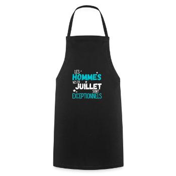 Les hommes nes en juillet exceptionnels - Tablier de cuisine - noir - Devant - AI Model Male 185 dark (185cm)