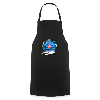 Winterbaden Winterbader-Flamingo geht Eisbaden - Kochschürze - Schwarz - Vorne - AI Model Male 185 dark (185cm)