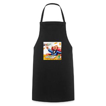 Voici l’argent - Tablier de cuisine - noir - Devant - AI Model Male 185 dark (185cm)