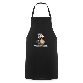 Lustiges Entchen - Kochschürze - Schwarz - Vorne - AI Model Male 185 dark (185cm)