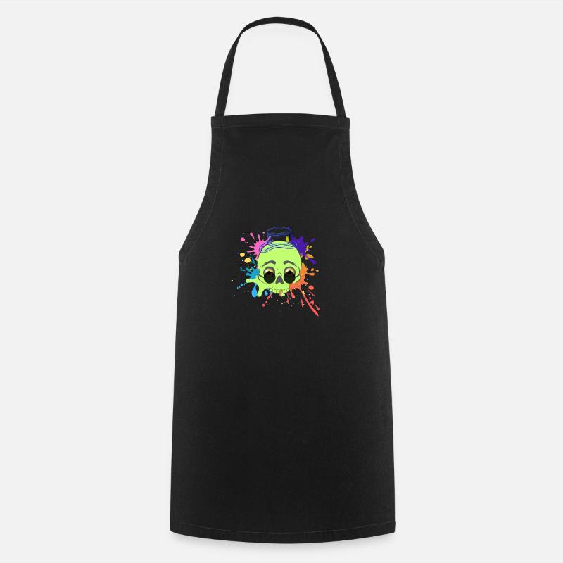 Splash Skull - Cooking Apron - black