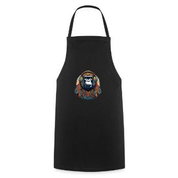 Gorille - Tablier de cuisine - noir - Devant - AI Model Male 185 dark (185cm)