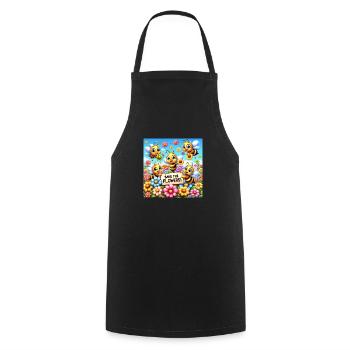 Sauvez les fleurs - Tablier de cuisine - noir - Devant - AI Model Male 185 dark (185cm)