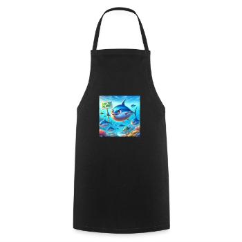 Tuna Family - Cooking Apron - black - Front - AI Model Male 185 dark (185cm)