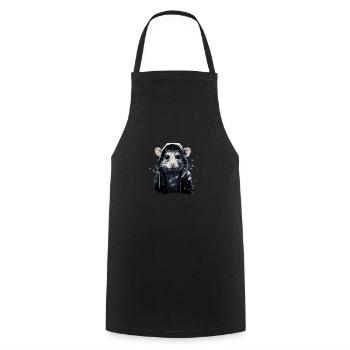 Cool Hip Hop Rat - Cooking Apron - black - Front - AI Model Male 185 dark (185cm)