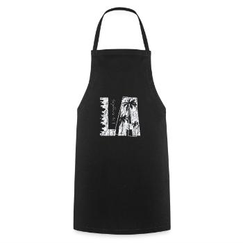 Los Angeles, États-Unis, États-Unis, Californie, Patriot Travel - Tablier de cuisine - noir - Devant - AI Model Male 185 dark (185cm)