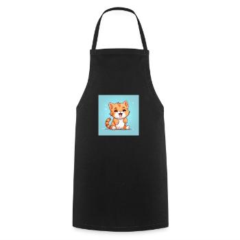 Velvet paws - Cooking Apron - black - Front - AI Model Male 185 dark (185cm)