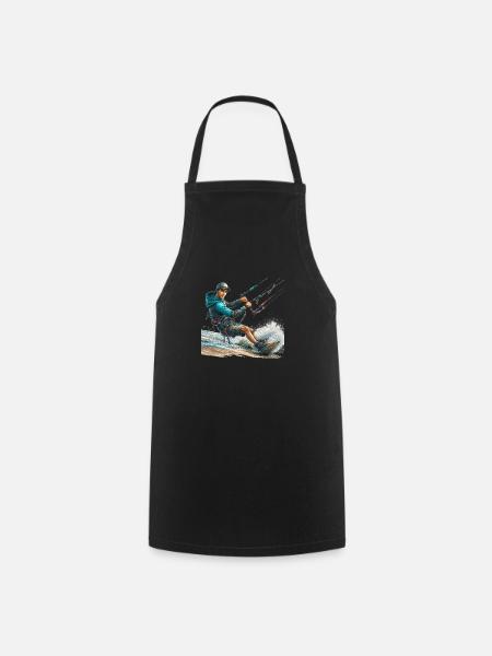 Kitesurfer 106 - Kochschürze - Schwarz