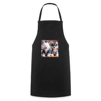 Pup Gang - Cooking Apron - black - Front - AI Model Male 185 dark (185cm)