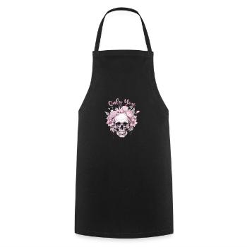 Only you Valentinstag Skelett Gothic Rosen Liebe - Kochschürze - Schwarz - Vorne - AI Model Male 185 dark (185cm)