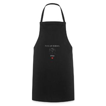 Future maman 2024 - Tablier de cuisine - noir - Devant - AI Model Male 185 dark (185cm)