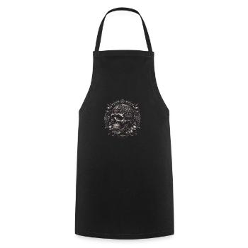 Crâne de mandala mystique - Tablier de cuisine - noir - Devant - AI Model Male 185 dark (185cm)