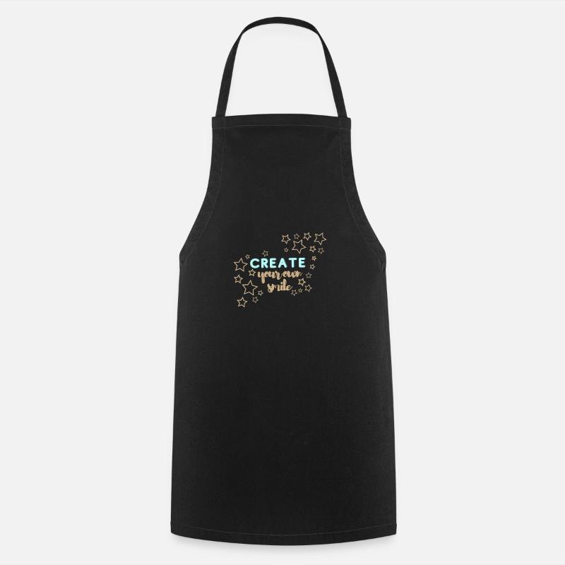 Create your own smile - Cooking Apron - black