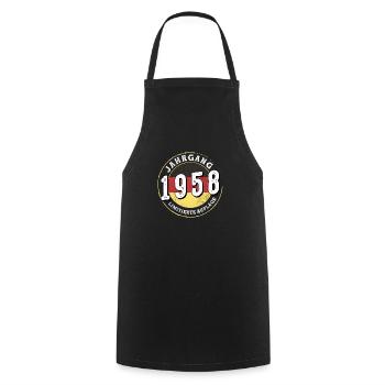 Limitierte Auflage Jahrgangs 1958 Vintage 1958 66 - Cooking Apron - black - Front - AI Model Male 185 dark (185cm)