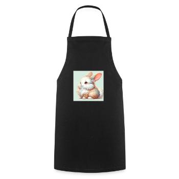 Rabbit - Cooking Apron - black - Front - AI Model Male 185 dark (185cm)