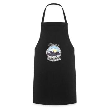 Emmenez-moi à la montagne Édition d’hiver - Tablier de cuisine - noir - Devant - AI Model Male 185 dark (185cm)