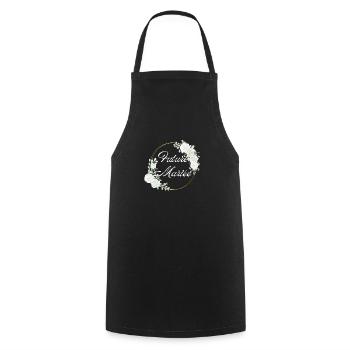 Zukünftige Braut Weiße Blumen - Passendes T-Shirt - Kochschürze - Schwarz - Vorne - AI Model Male 185 dark (185cm)