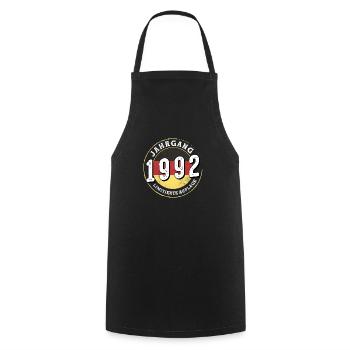 Jahrgangs 1992 Vintage 1992 Limitierte Auflage 32 - Cooking Apron - black - Front - AI Model Male 185 dark (185cm)