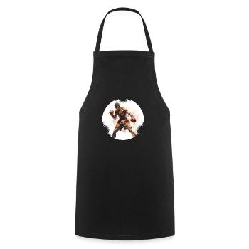 When it comes to boxing, there are clear rules - Cooking Apron - black - Front - AI Model Male 185 dark (185cm)