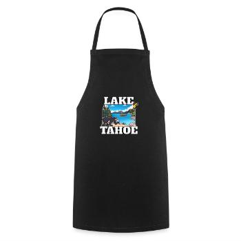 Lake Tahoe Nevada im Freien - Kochschürze - Schwarz - Vorne - AI Model Male 185 dark (185cm)
