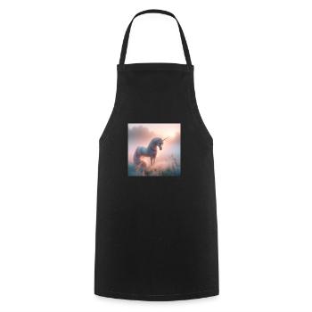 Unicorn - Cooking Apron - black - Front - AI Model Male 185 dark (185cm)