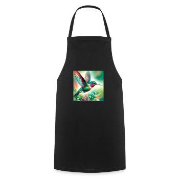 Hummingbird - Cooking Apron - black - Front - AI Model Male 185 dark (185cm)
