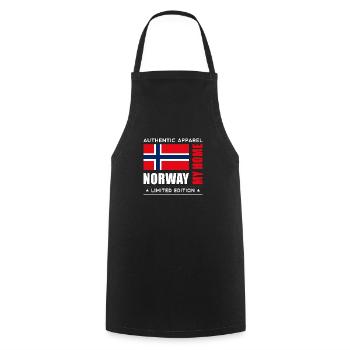 Norway - Cooking Apron - black - Front - AI Model Male 185 dark (185cm)