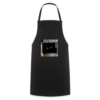 Regard Nocturne Énigme des Yeux Émeraude - Tablier de cuisine - noir - Devant - AI Model Male 185 dark (185cm)