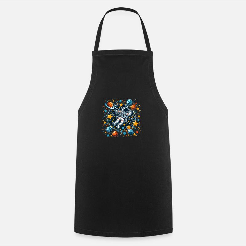 Astronaut in space - Cooking Apron - black