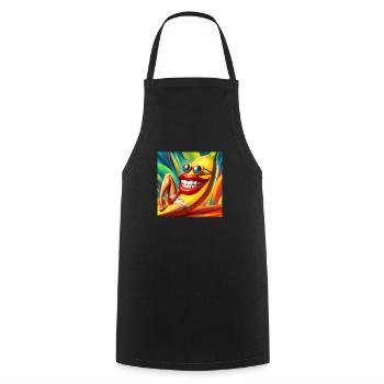 AUSGEBAGGERTE BANANE - Kochschürze - Schwarz - Vorne - AI Model Male 185 dark (185cm)